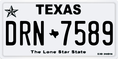 TX license plate DRN7589