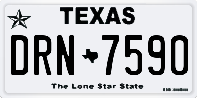 TX license plate DRN7590