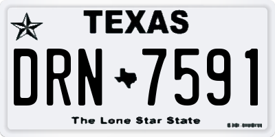 TX license plate DRN7591