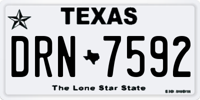 TX license plate DRN7592