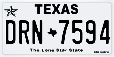 TX license plate DRN7594