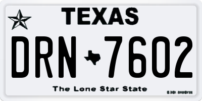 TX license plate DRN7602
