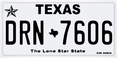 TX license plate DRN7606