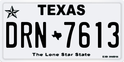 TX license plate DRN7613