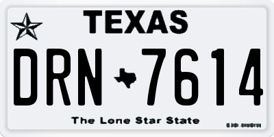 TX license plate DRN7614