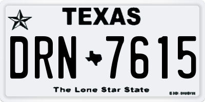 TX license plate DRN7615
