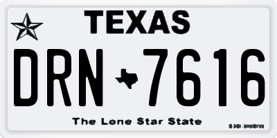 TX license plate DRN7616