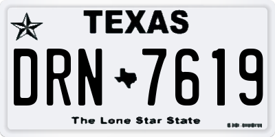 TX license plate DRN7619