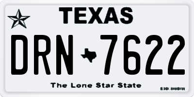 TX license plate DRN7622