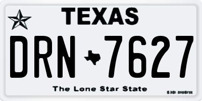 TX license plate DRN7627