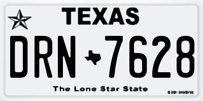 TX license plate DRN7628