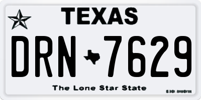 TX license plate DRN7629