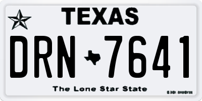 TX license plate DRN7641