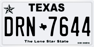TX license plate DRN7644
