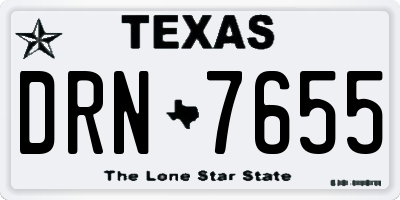 TX license plate DRN7655