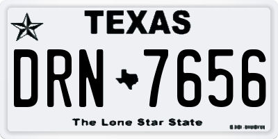 TX license plate DRN7656