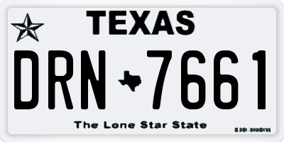 TX license plate DRN7661