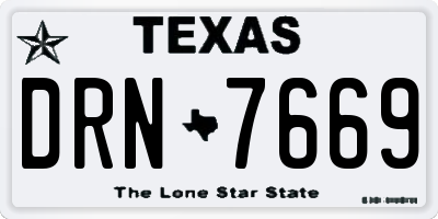 TX license plate DRN7669