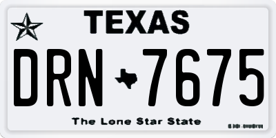 TX license plate DRN7675