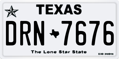 TX license plate DRN7676