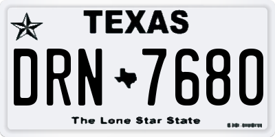 TX license plate DRN7680