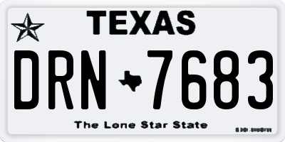 TX license plate DRN7683