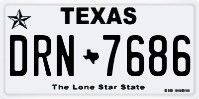 TX license plate DRN7686