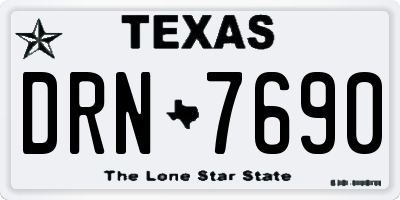TX license plate DRN7690