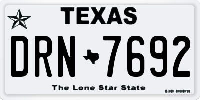 TX license plate DRN7692