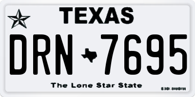 TX license plate DRN7695