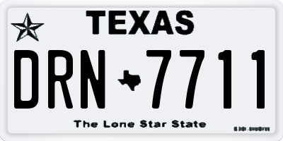 TX license plate DRN7711
