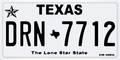 TX license plate DRN7712
