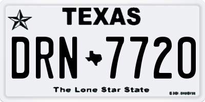 TX license plate DRN7720