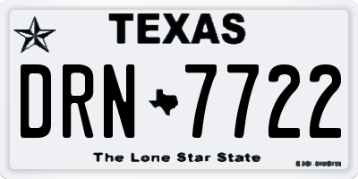 TX license plate DRN7722