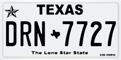 TX license plate DRN7727