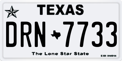 TX license plate DRN7733