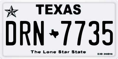 TX license plate DRN7735