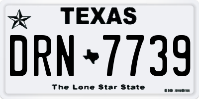 TX license plate DRN7739