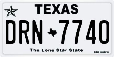 TX license plate DRN7740