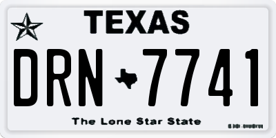 TX license plate DRN7741