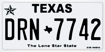 TX license plate DRN7742