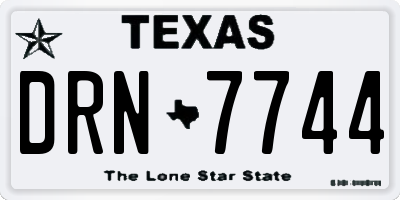 TX license plate DRN7744