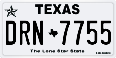 TX license plate DRN7755