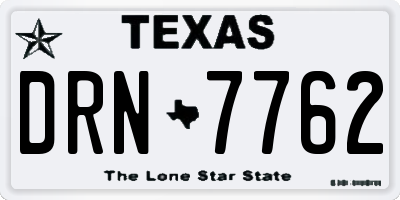 TX license plate DRN7762