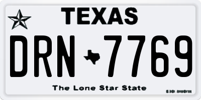 TX license plate DRN7769