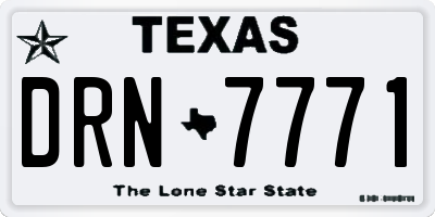 TX license plate DRN7771
