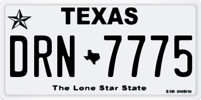TX license plate DRN7775