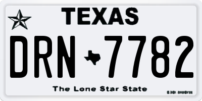 TX license plate DRN7782