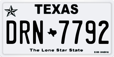 TX license plate DRN7792