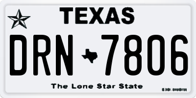 TX license plate DRN7806